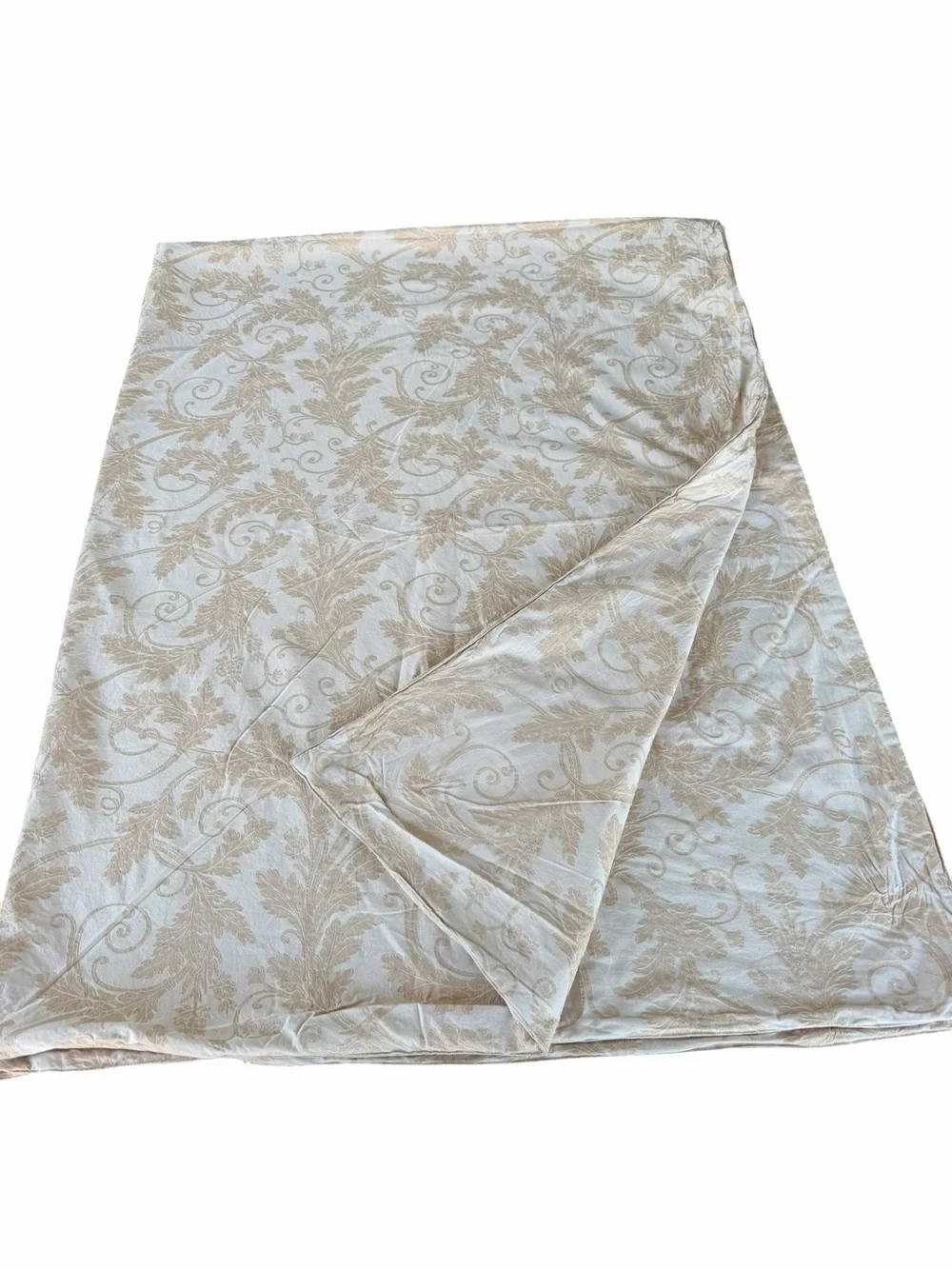 Pure Natural Silk Jacquard Duvet Cover Cream Champagne Zip Closure 65x88 GUC